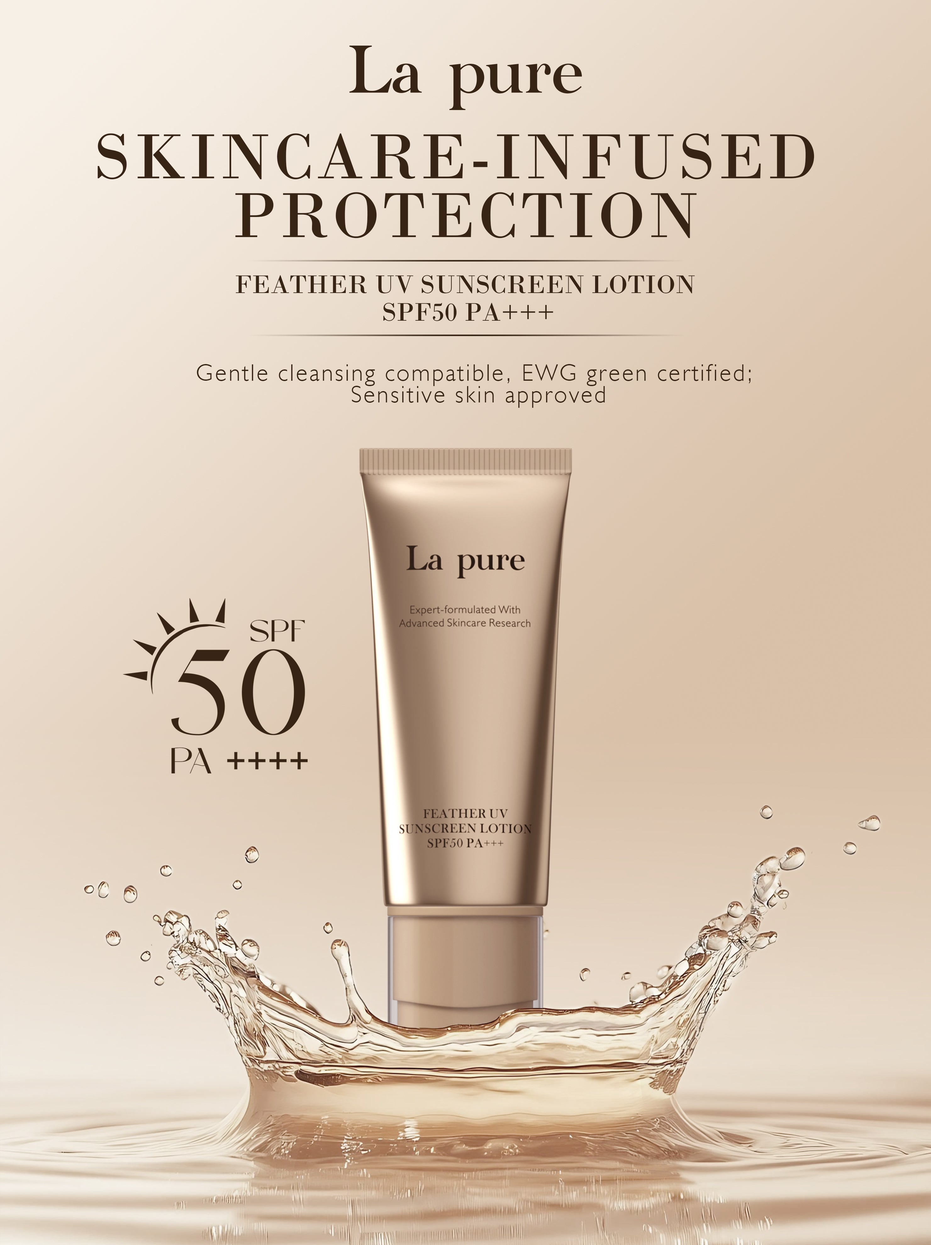 Feather UV Sunscreen lotion SPF50 PA+++