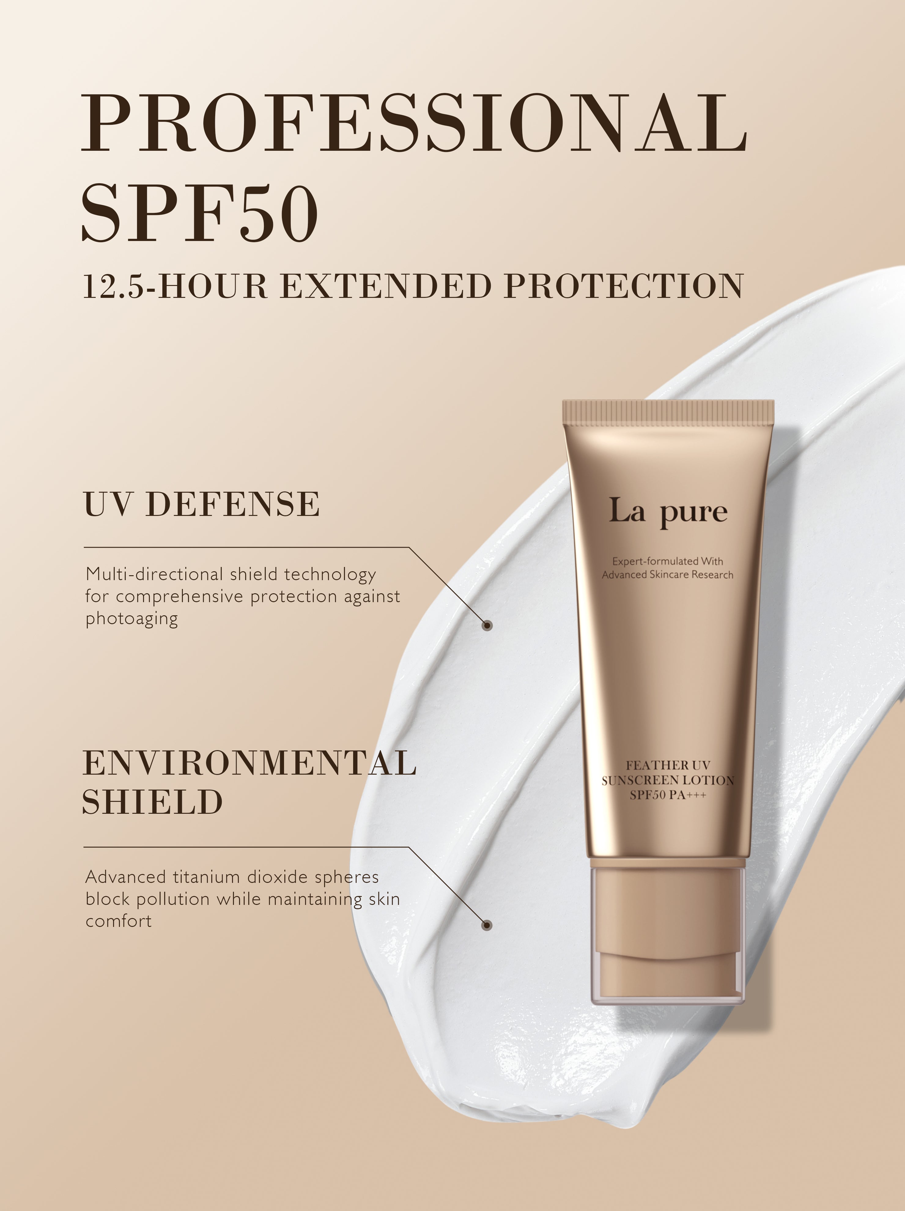 Feather UV Sunscreen lotion SPF50 PA+++