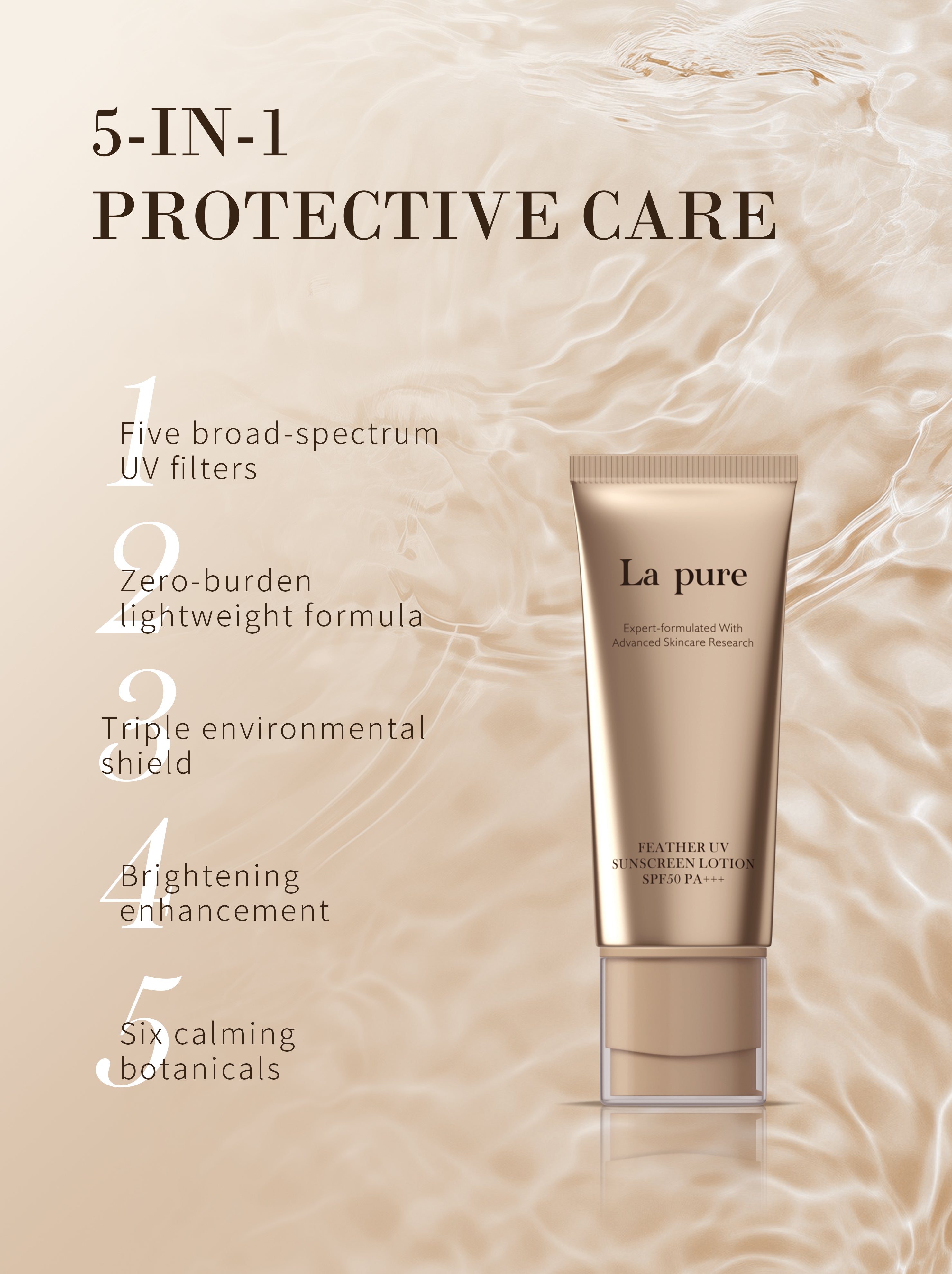 Feather UV Sunscreen lotion SPF50 PA+++